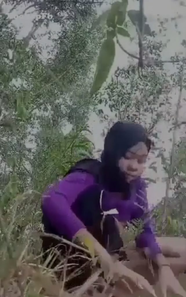 dikebun pas istri kerja