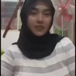 jilbab hitam garis garis full